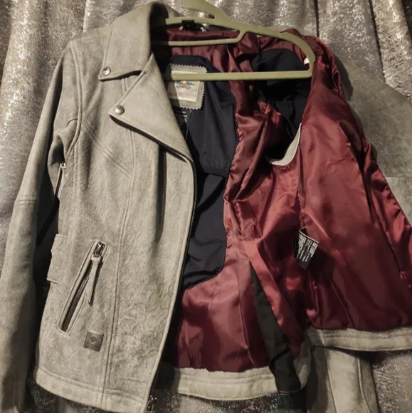 Harley Davidson Pierce Leather Biker Jacket Heavyweight Lambskin Moto b size xs - Picture 8 of 8